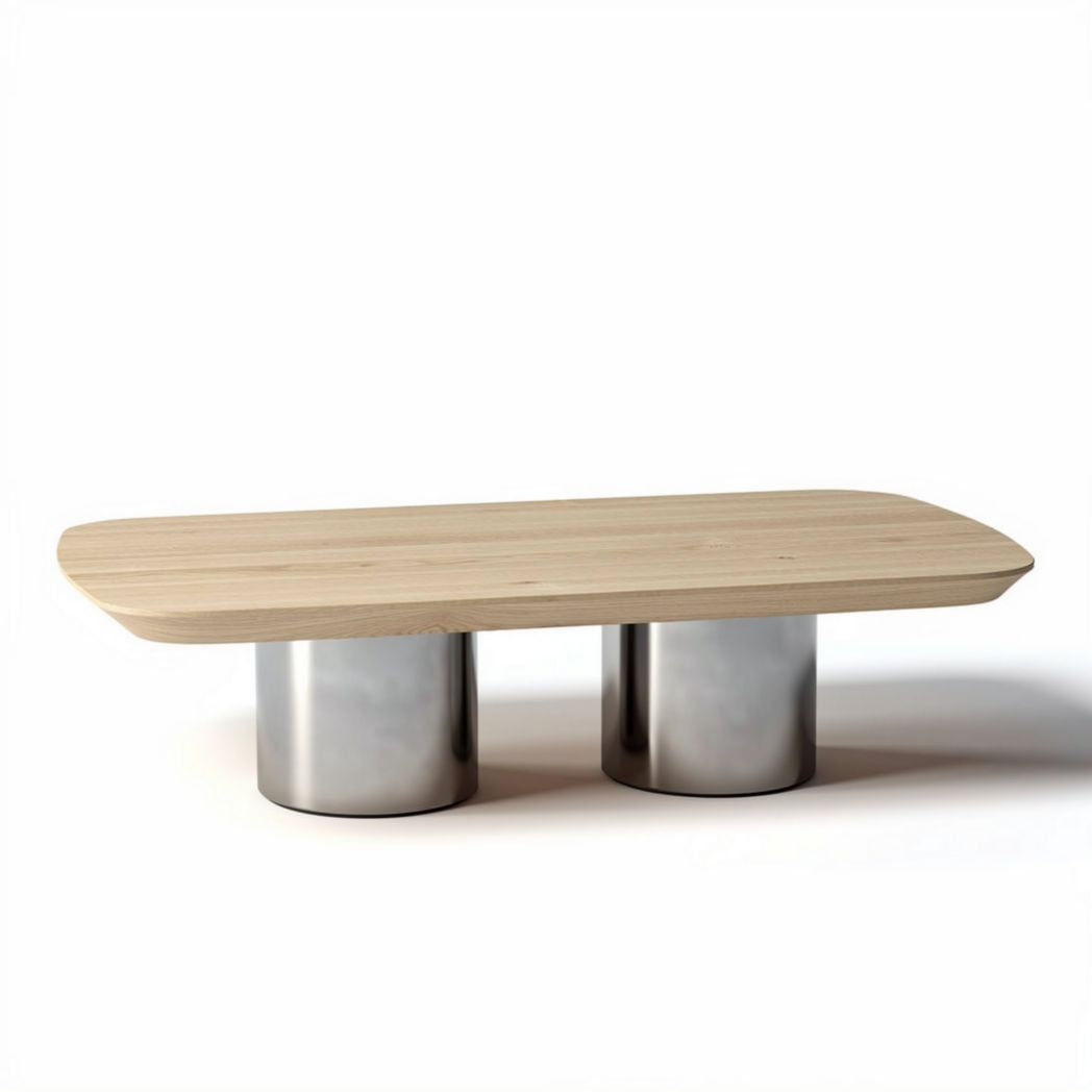 Tavolino da caffè in legno e metallo dimensioni 120 x 60 x 40cm