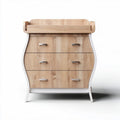 Comò in legno con 3 cassetti e piano d'appoggio 60 x 40 x 85cm bianco e naturale