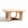 Tavolino in legno con base in metallo dimensioni 90 x 90 x 30cm