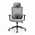 Sedia da ufficio ergonomica in rete grigia con supporto lombare e braccioli regolabili 50 x 60 x 100cm
